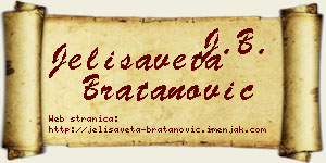 Jelisaveta Bratanović vizit kartica